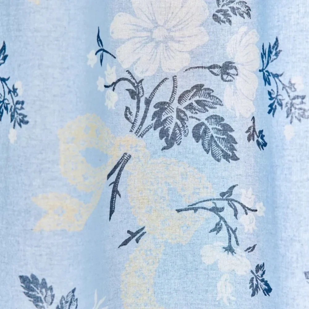 NWT Juliette Floral Bows Patterned Shower Curtain